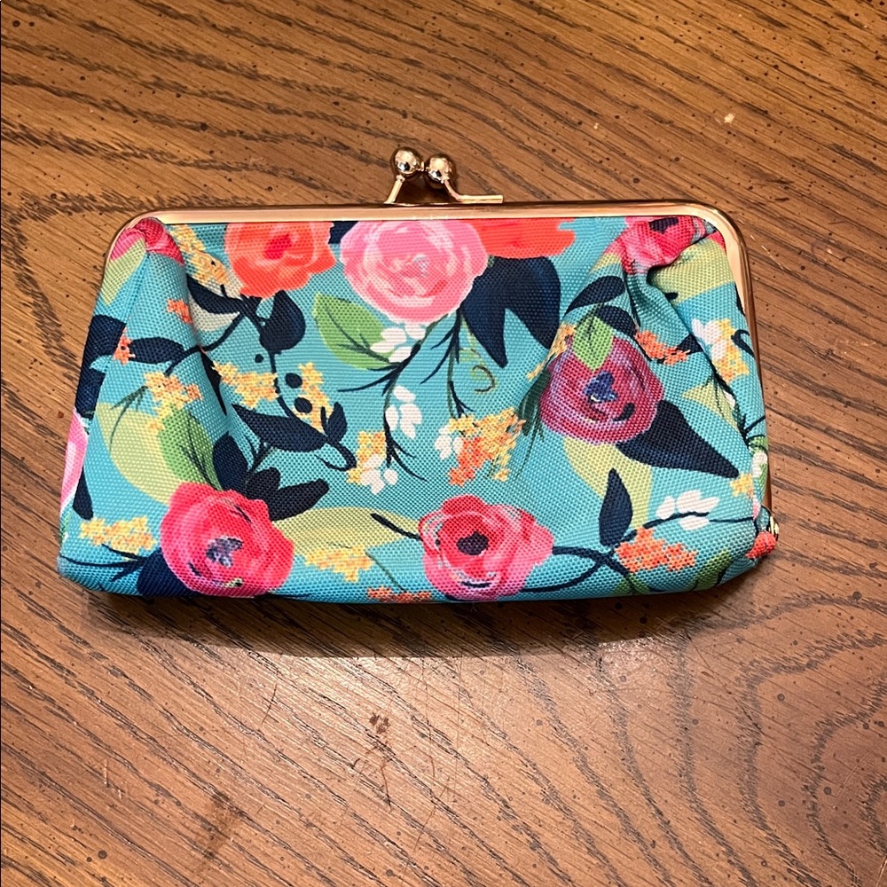 Mary Square‎ Floral Snap Clutch Wallet